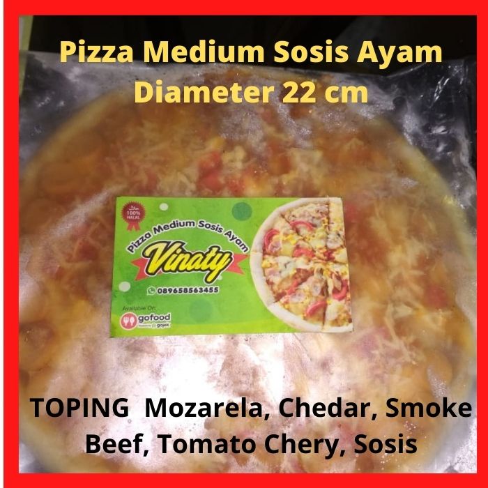 

Pizza Makanan Beku Frozen Food Pizza Murah Medium Sosis Ayam