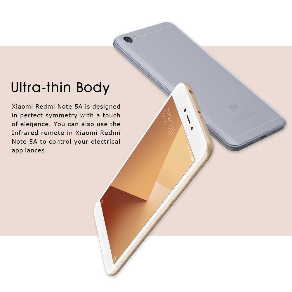 PROMO xiaomi Redmi Note 5A Ram 2Gb Internal 16GB Garansi Distributor - Abu-Abu Muda 3973