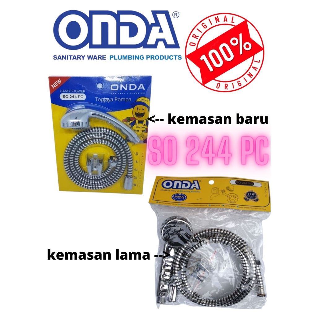 SHOWER MANDI ONDA CHROME SO 244 PCS ORIGINAL!!