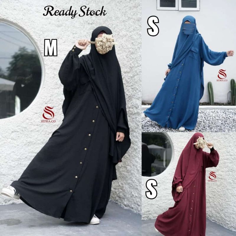 not so basic nsb size M  by sidra co set gamis khimar