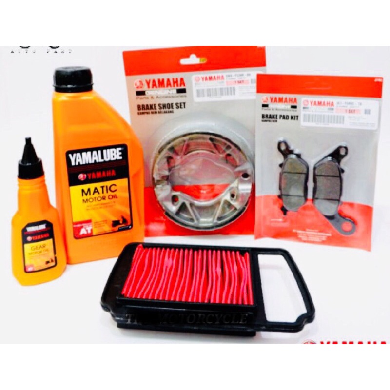 PAKET SERVIS RINGAN MIO SMALE 28D (PAKET OLI PLUS PAKET KAMPAS PLUS FILTER 28D)