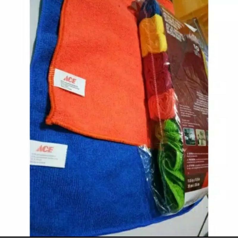 ACE KAIN LAP SET MICROFIBER 30x30 CM PROCLEAN/LAP MOTOR/LAP DAPUR/LAP MOBIL/LAP KACA