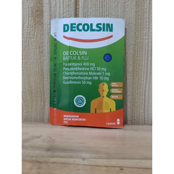 Decolsin | 4 Tablet | Obat Batuk dan Flu | Meringankan Sakit Kepala | Hidung Tersumbat