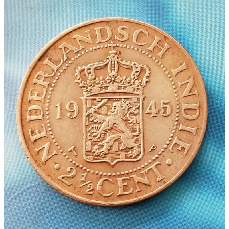 Koin Nederlandsch Indie 2 1/2 Cent 1945