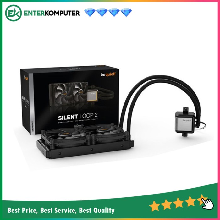 be quiet Silent Loop 2 240mm - Significant Quiet & Exceptional Cooling - 2xSilent Wings 3 120mm PWM