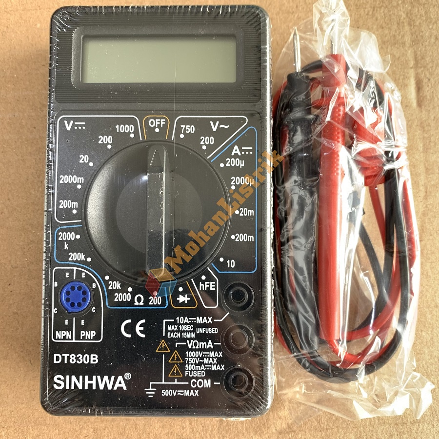 Multimeter Avometer Multitester Digital Mini Sinhwa DT-830B DT830B