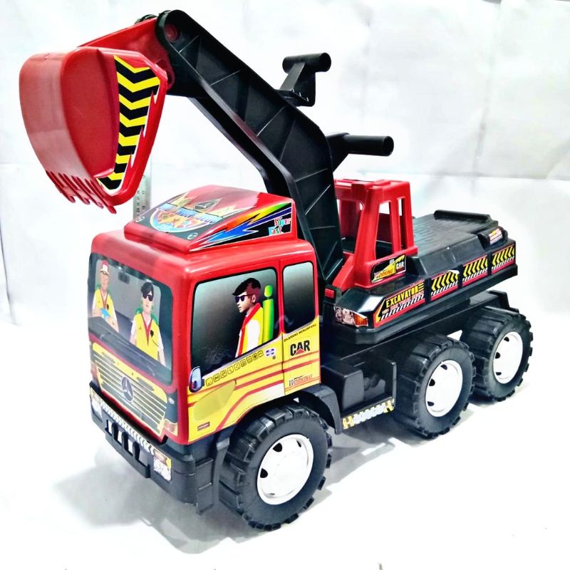 ST 2121 TURBO TRUCK DOZER / MAINAN MOBIL KONTRUKSI BEGO GARUK BISA DI NAIKI / MAINAN MOBIL DORONG