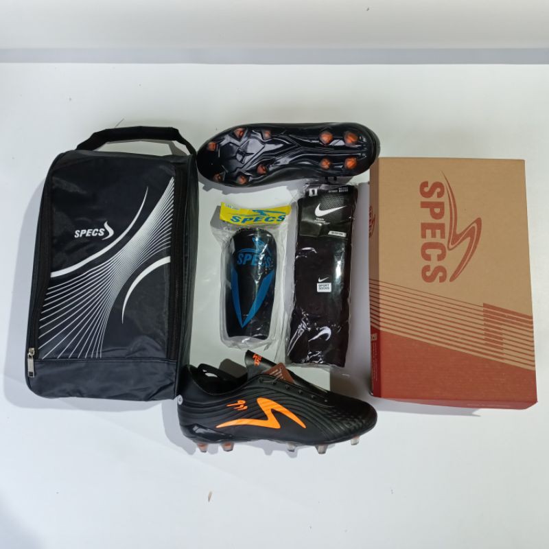 Promo!!!Paket komplit sepatu bola specs lightspeed (sol bening) murah