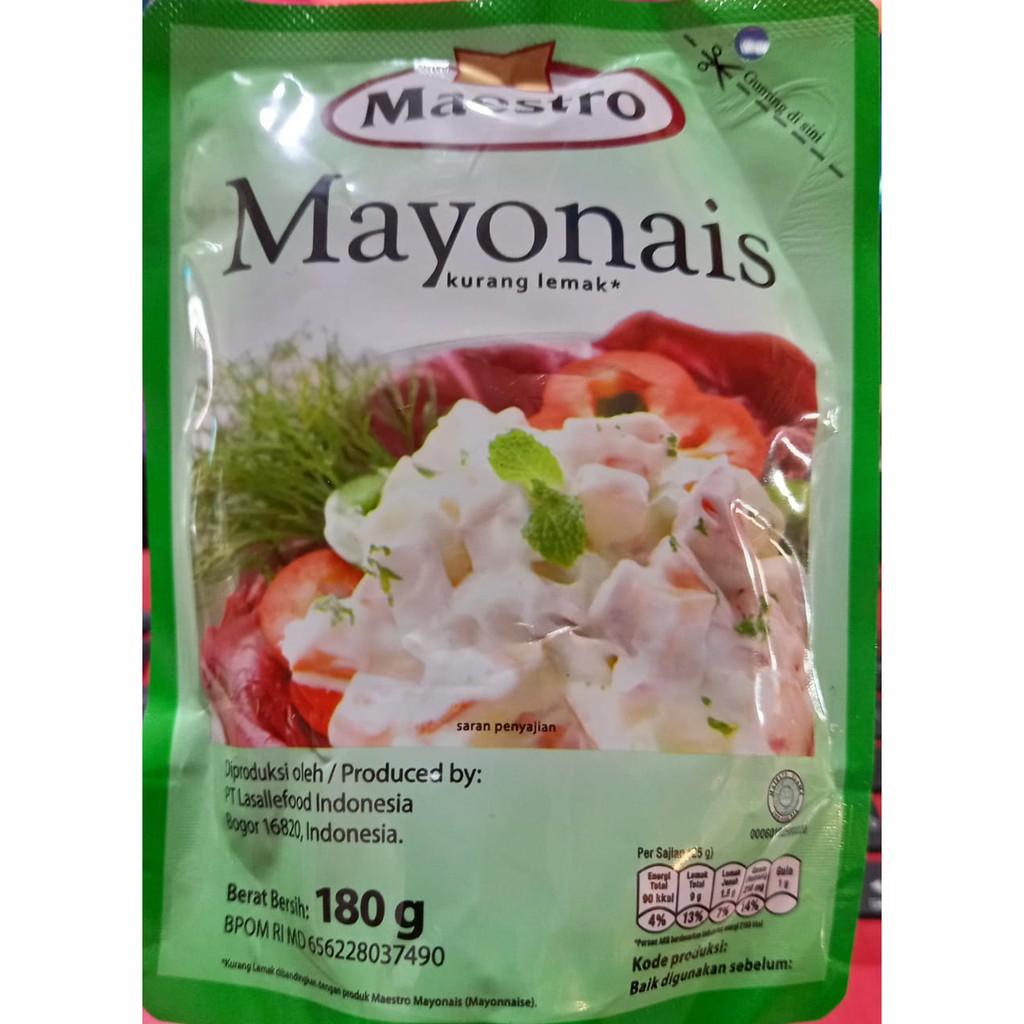 

Maestro Mayonnaise Kurang Lemak 180 Gram