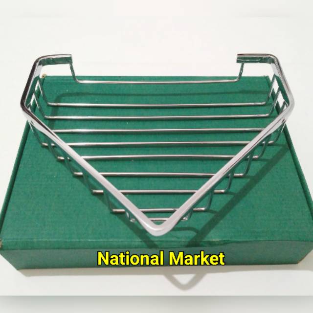 Rak Sudut Segitiga Kamar Mandi Stainless TK25