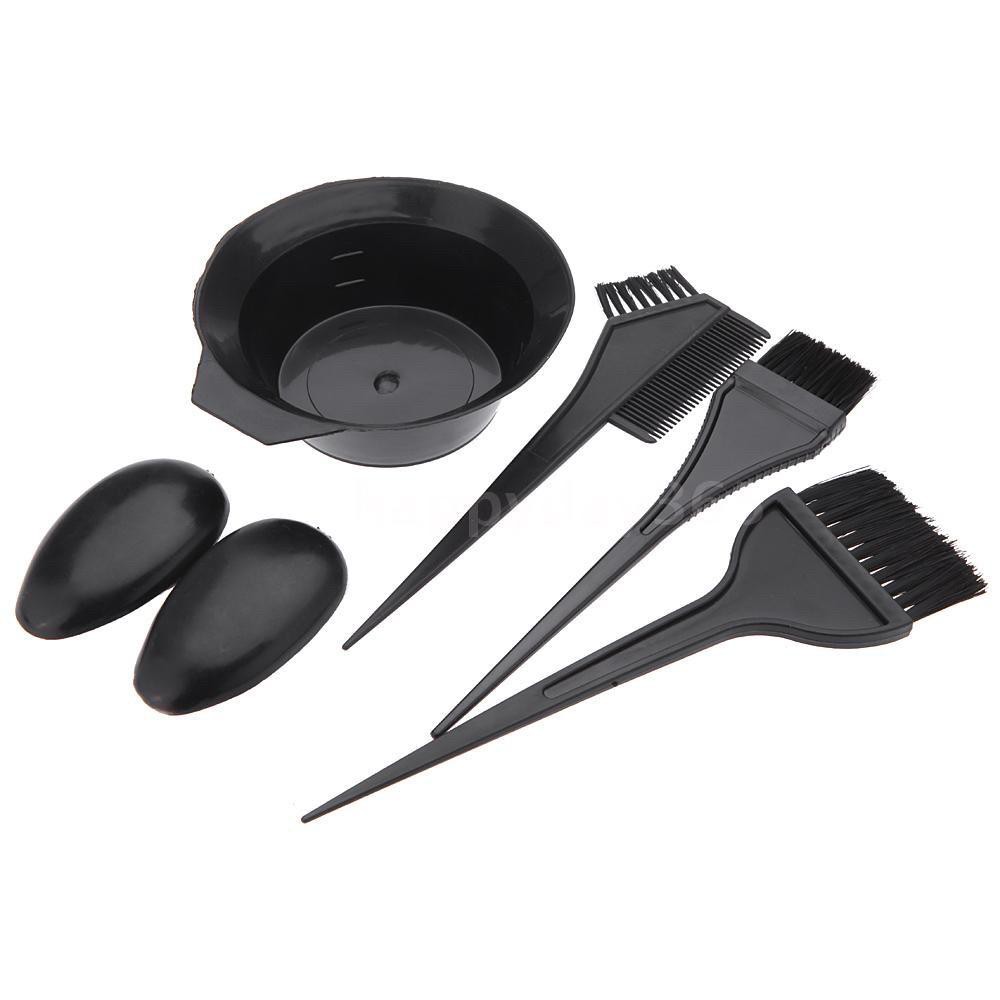 5Pcs Hairdressing Brushes Bowl Combo Salon Hair Color Dye Tint DIY Tool Set Kit