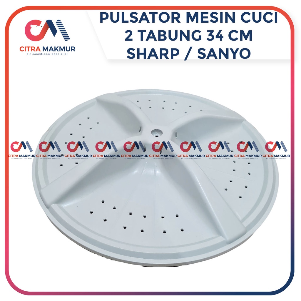 Pulsator Mesin Cuci Sharp 2 Tabung Gigi 10 Kipas Piringan Baling Pengganti Original 34 cm ES Series 6.5 6 7 kg