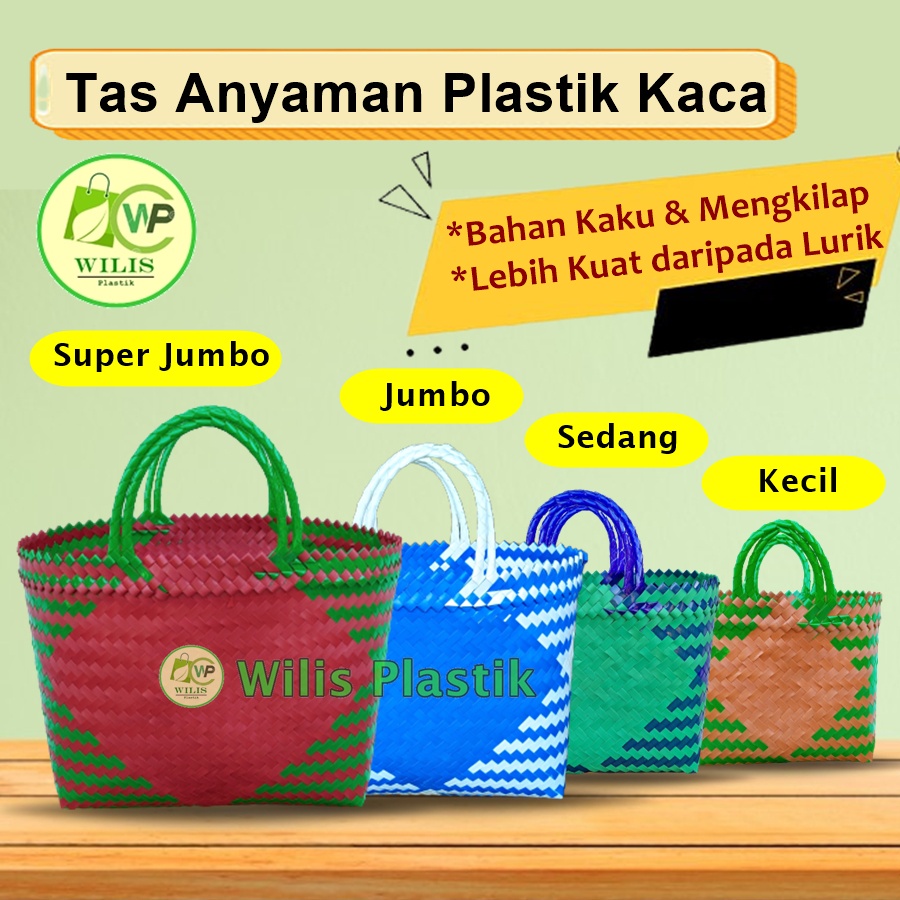 Tas Anyam Hampers READY STOCK Bahan Plastik Strapping Tebal untuk Parcel Souvenir Hajatan Jinjing