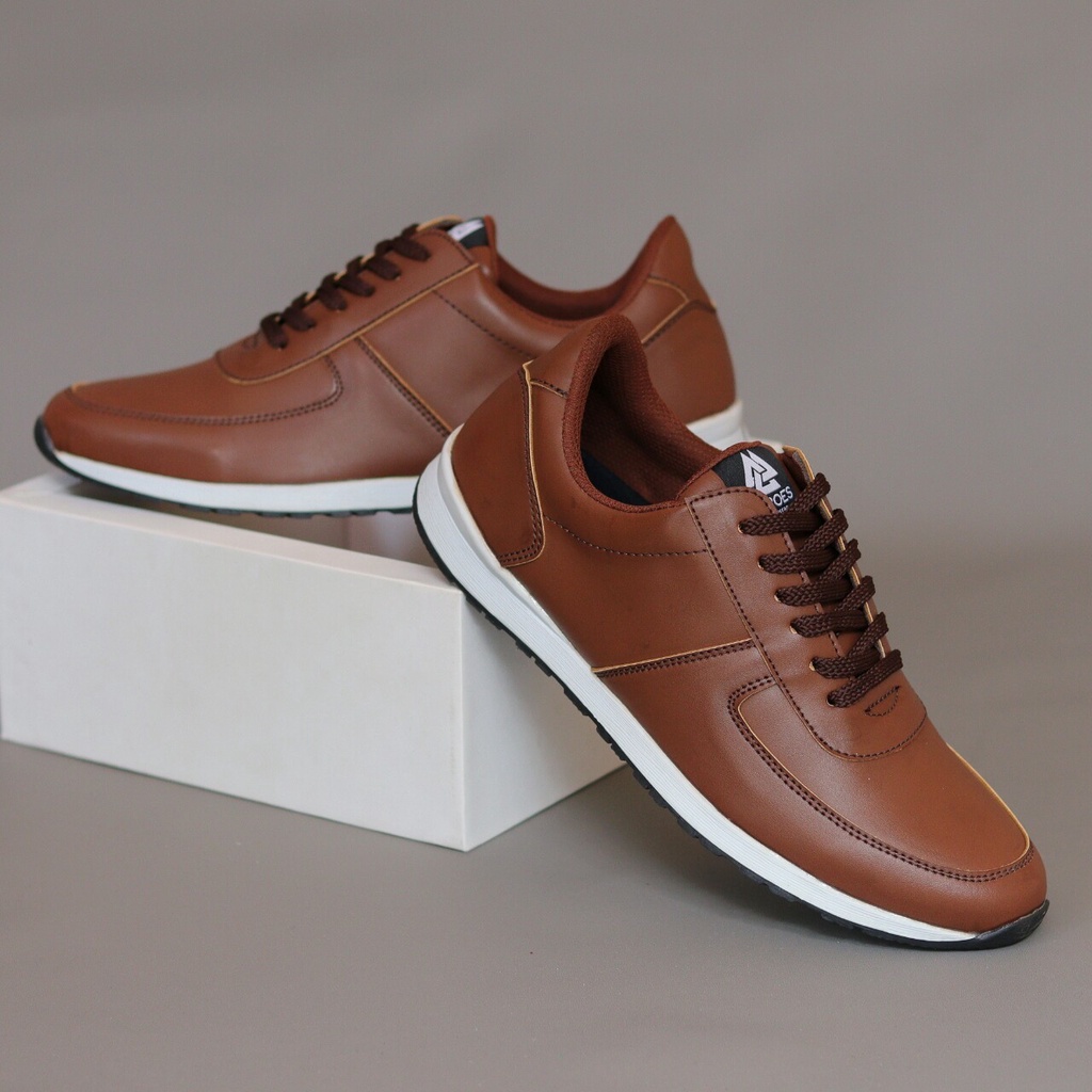 Xshoesbdg.id  x Frey Sepatu Sneakers Pria Formal Casual Semi Kulit Santai Kerja Nongkrong Sepatu Pria