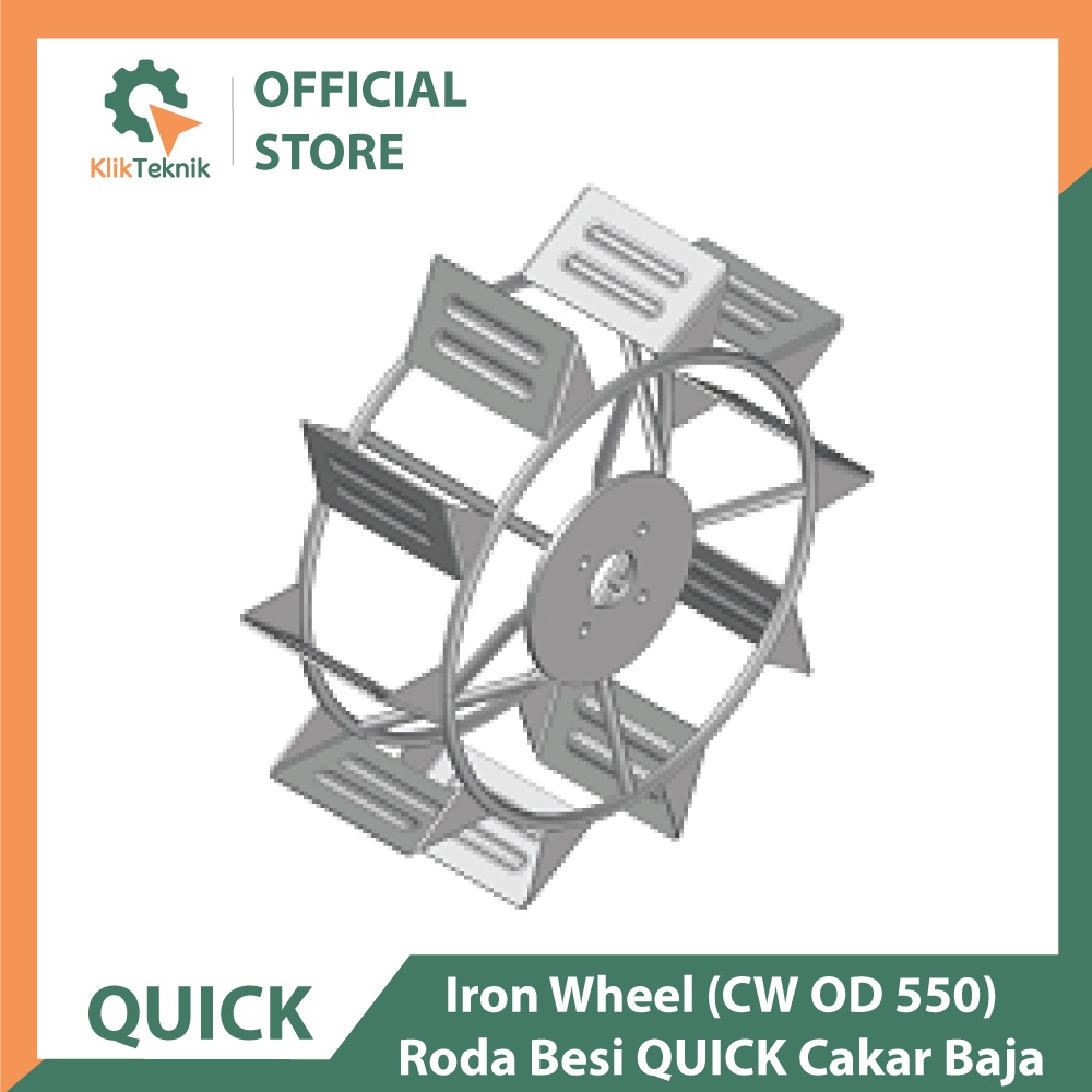 RODA BESI QUICK CAKAR BAJA CW 550 Cultivator Mini Traktor Iron Wheel