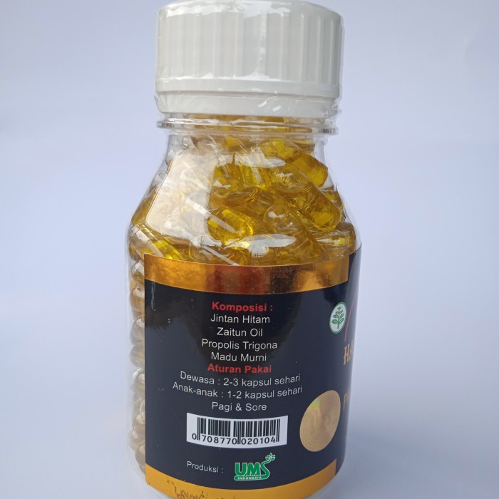 RAMBUT-VITAMIN-SUPLEMEN- HABATUSAUDA OIL EXTRA PROPOLIS TRIGONA 200 KAPSUL -SUPLEMEN-VITAMIN-RAMBUT.