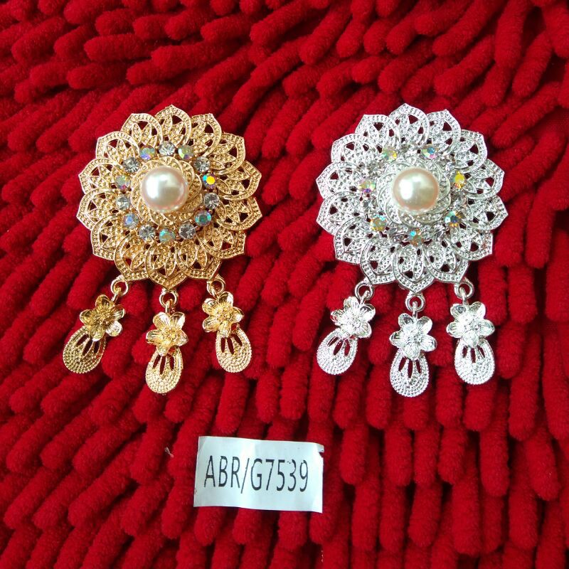 Sekar Kedhaton Bros kebaya Jurai emas dan silver / Aksesoris kebaya modern / Aksesoris hijab kekini-G7539
