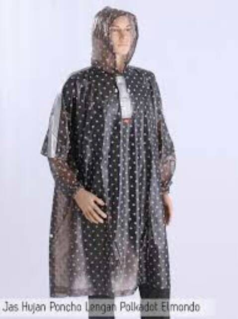 poncho lengan polkadot elmundo