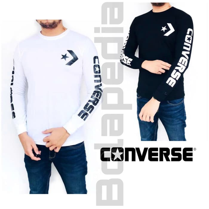 Kaos lengan panjang pria wanita fashion/ baju Distro CONVERSE SukanaStore