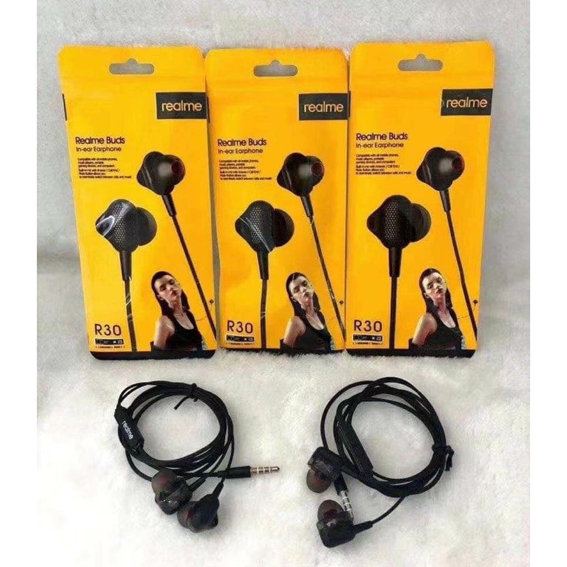 PROMO HANDSFREE REALME R30 / R40 EARPHONE BUDS PURE SOUND