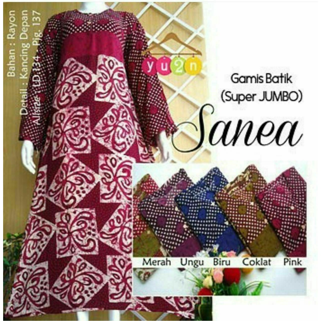 Long Dress Jumbo Sanea - Gamis Super Jumbo Murah - Toko IDR 19