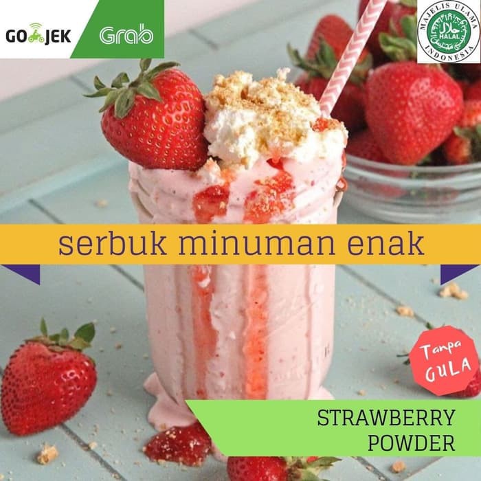 

PLAIN Strawberry Powder (Bubuk Tanpa Gula Rasa Strawberry)