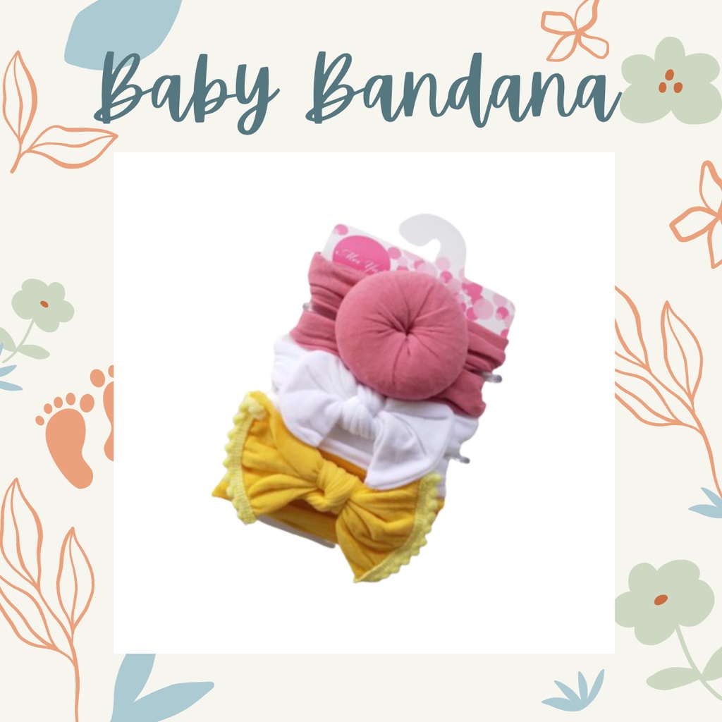 MBSS Baby HEADBAND DONUTS 3 in 1 Bandana Bando Pita Bayi Anak