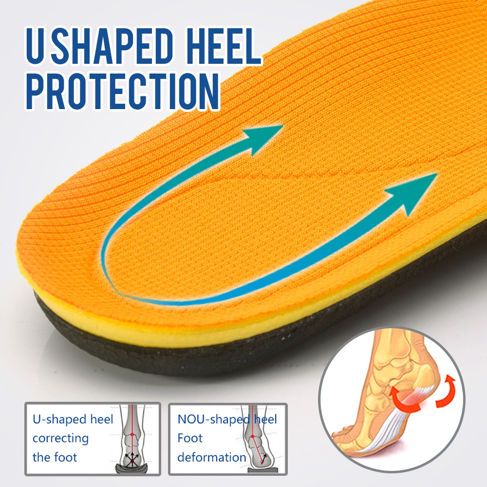 1 pasang arch support sol sepatu untuk pria &amp; wanita bantalan Ortopedi Gel Insole insert ukuran 35-45