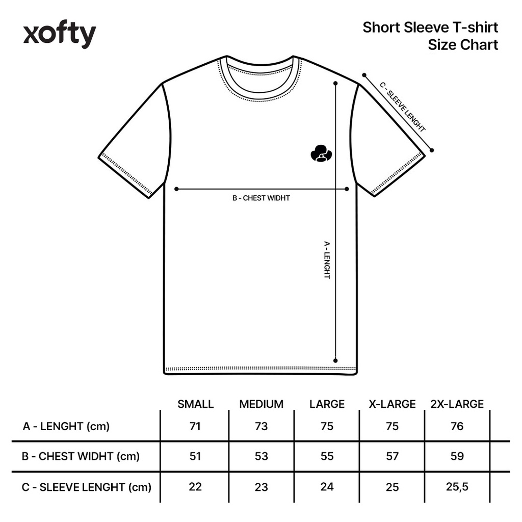 Xofty Kaos Mono Pocket O-Neck T-shirt Cotton 30s Peach