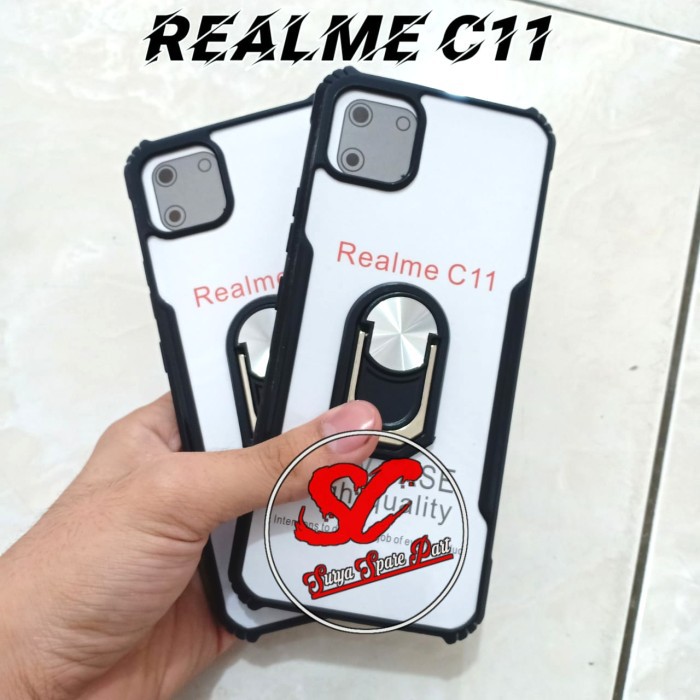 Clear Case Realme C11 - Softcase Ring Shockproof Realme C11 - SC