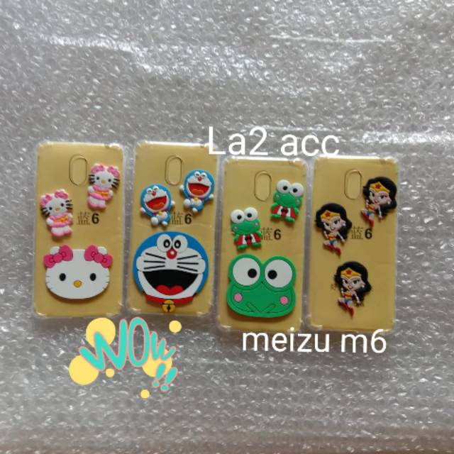 Case meizu m6 crack karakter 3D softcase casing silikon