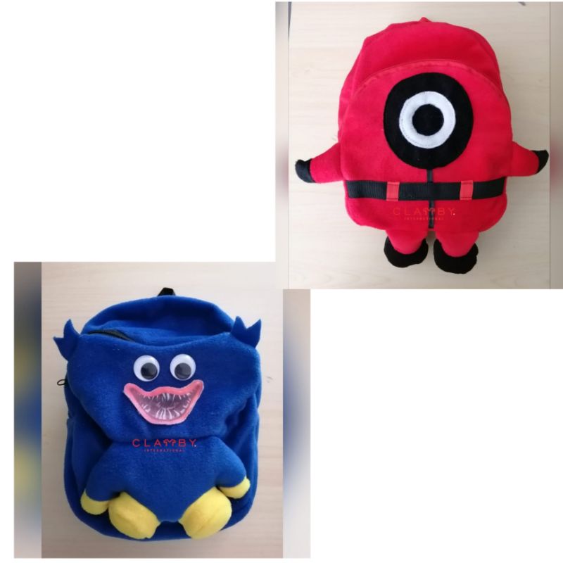 Tas Sekolah Anak Motif Squidgame &amp; Huggy Wuggy | Tas Ransel Anak