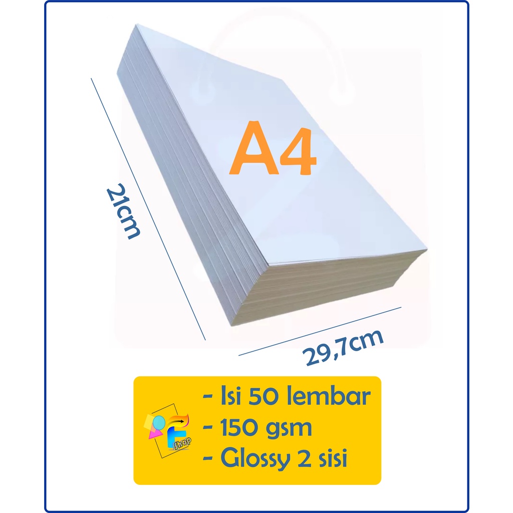 

Kertas Art Paper 150gsm - 50 lembar A4 / Tipis