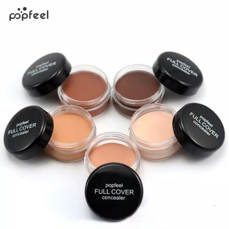 ORIGINAL POPFEEL 5 Warna Concealer Cream Pallete Tahan Air dan Tahan