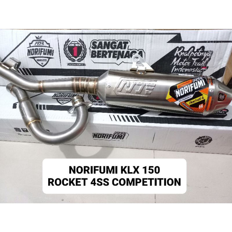Knalpot Norifumi Rocket 4 SS KLX 150 Kompetisi