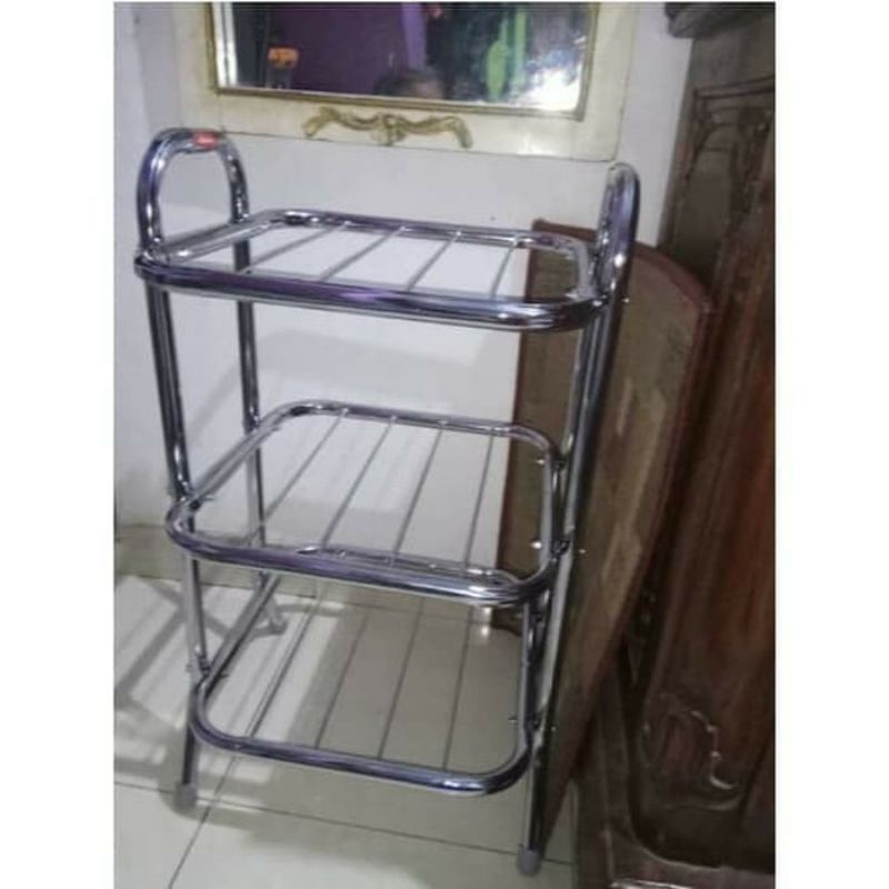 KAKI  STAINLESS 2  &amp; 3 SUSUN DISPENSER SERBAGUNA / RAK MEJA MAGICOM GUCI GALON