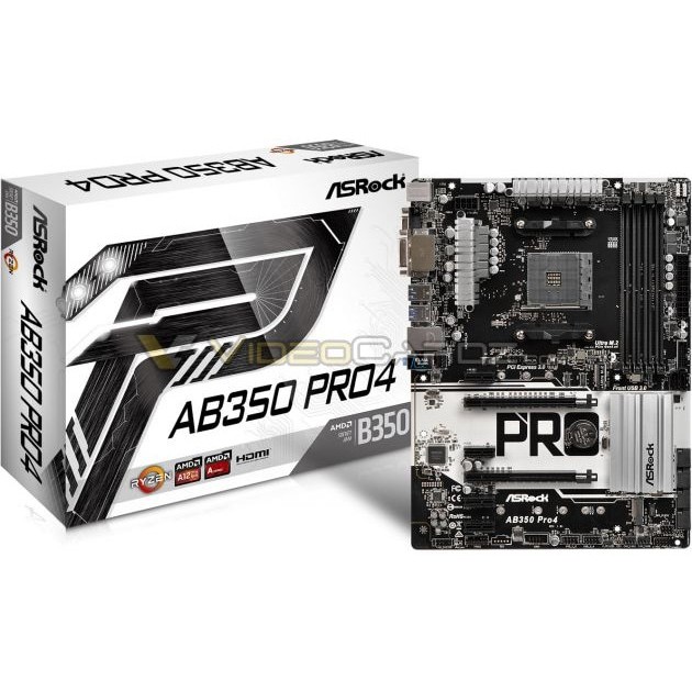 ASRock AB350 Pro 4 (AM4, AMD Promontory B350, DDR4, USB3.0, SATA3)