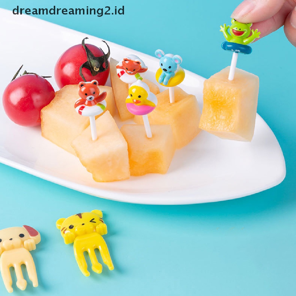 (LIKE) Garpu Buah / Kue / Dessert Mini Bentuk Kartun Hewan Untuk Anak