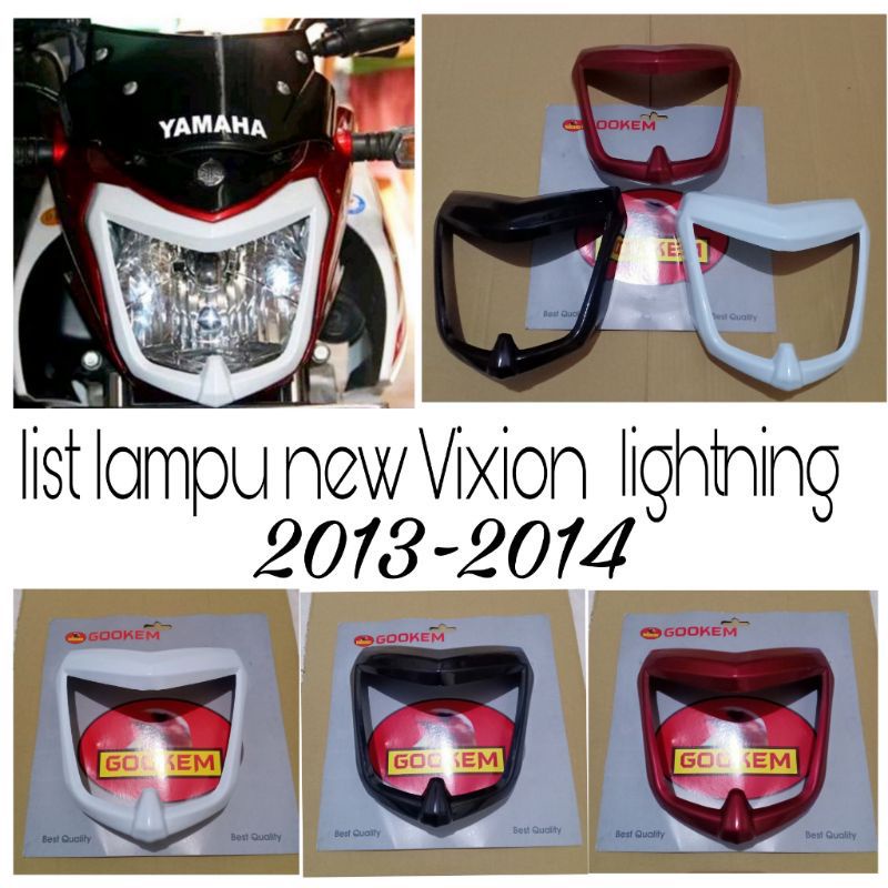 list lampu cover lampu depan Vixion nvl 2013-2014
