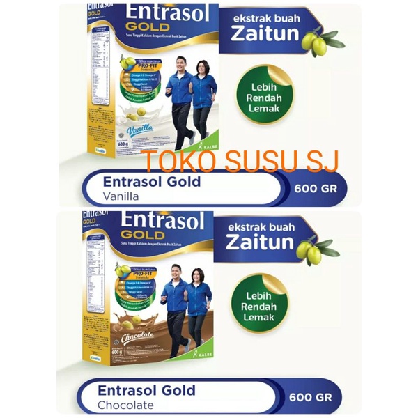 ENTRASOL GOLD VANILA COKLAT 580 gr/580gr/vanilla/600gr