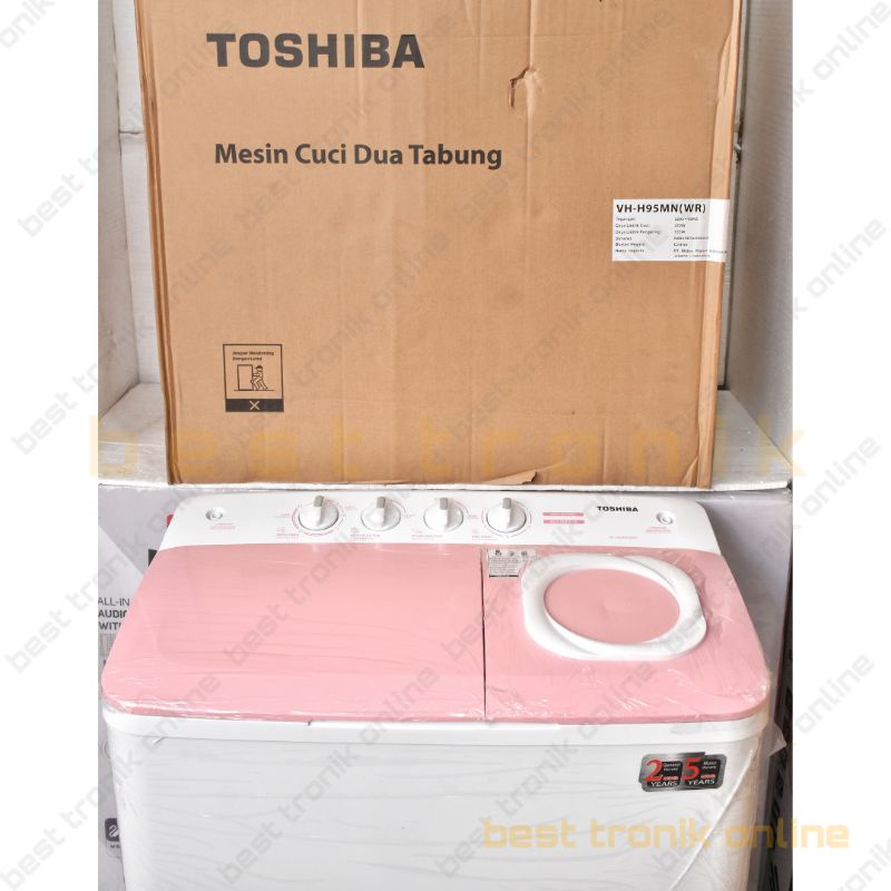 Mesin cuci 2 tabung toshiba VH H95MN (WR)
