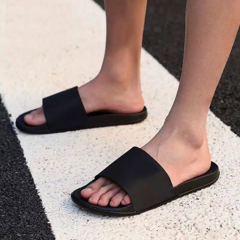 sandal pria dan wanita sandal karet sandal slop sandal polosan sandal simple