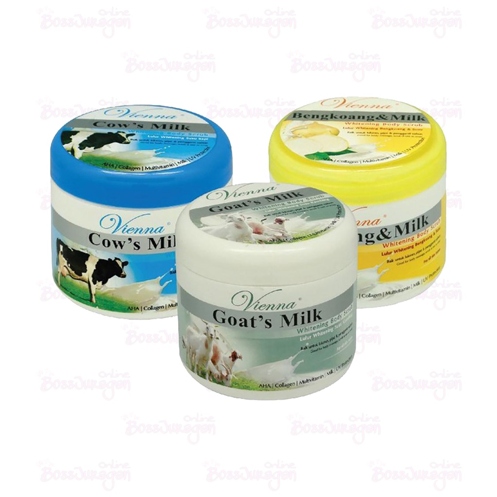 (BOSS) (250gr) Vienna Brightening Body Scrub 250gr Original / Lulur Badan