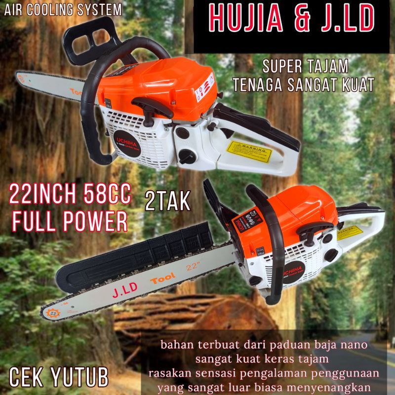 new chain saw gergaji mesin JLD TOOLS J-5800 ORANGE MESIN GERGAJI KAYU
