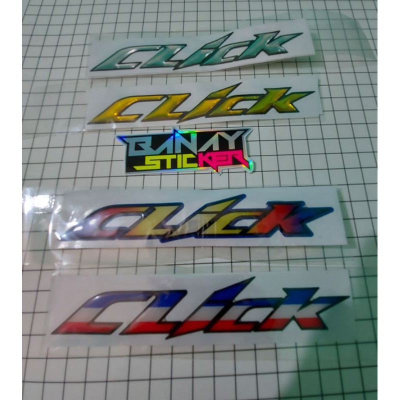 STICKER EMBLEM CLICK TIMBUL HARGA SEPASANG KIRI KANAN