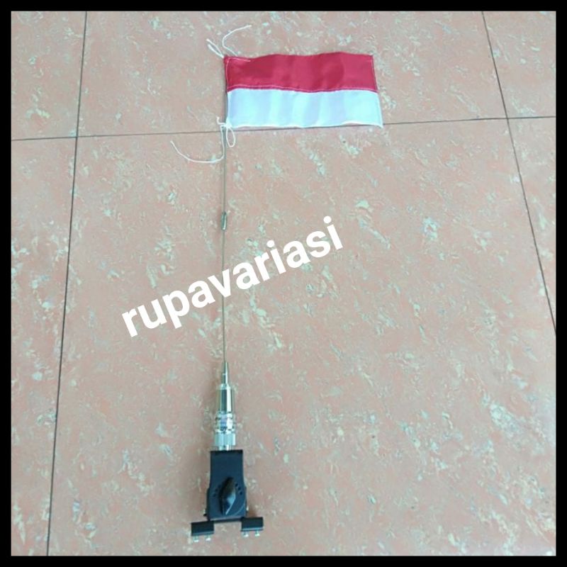 Antena tiang bendera merah putih mobil motor universal jepit kap depan / belakang bagasi mobil ps 551 511 512