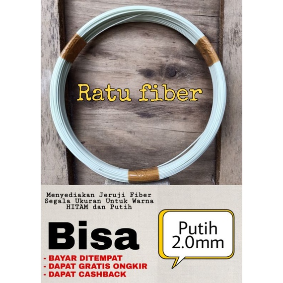 Jual jeruji fiber putih 2mm TERMURAH untuk sangkar, layangan dll