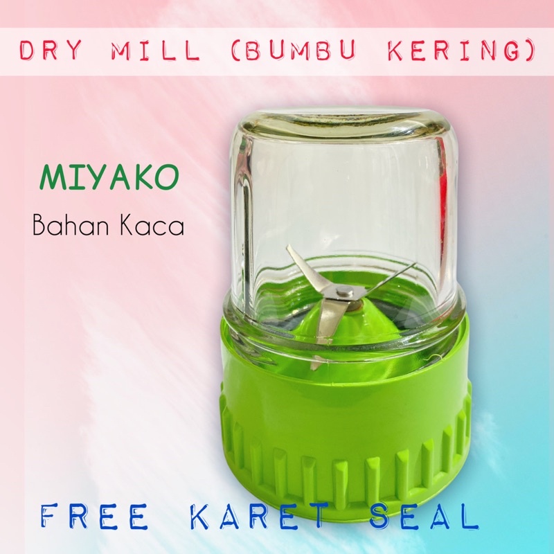 GELAS BLENDER BUMBU KERING MIYAKO BL 101 PL/ 151 GF/ CH 501 BAHAN GELAS KACA SET