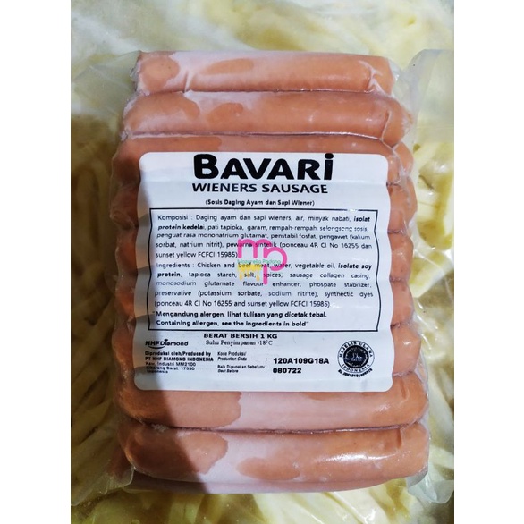 Sosis Bavari Wieners 1kg (KHUSUS SUMBAR)