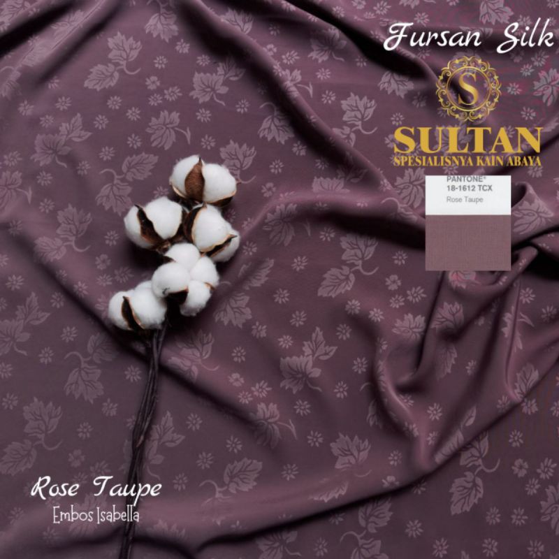 50CM EMBOS ISABELLA FURSAN SILK  ROSE TAUPE KAIN SULTAN